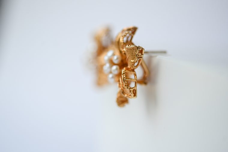 Asiatic Lily Earrings- Gold Plated - Image 3