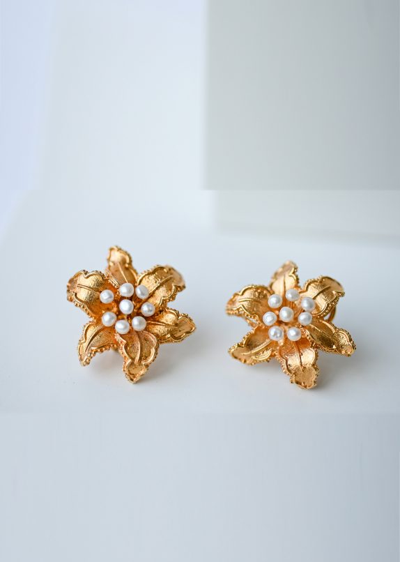 Asiatic Lily Earrings- Gold Plated
