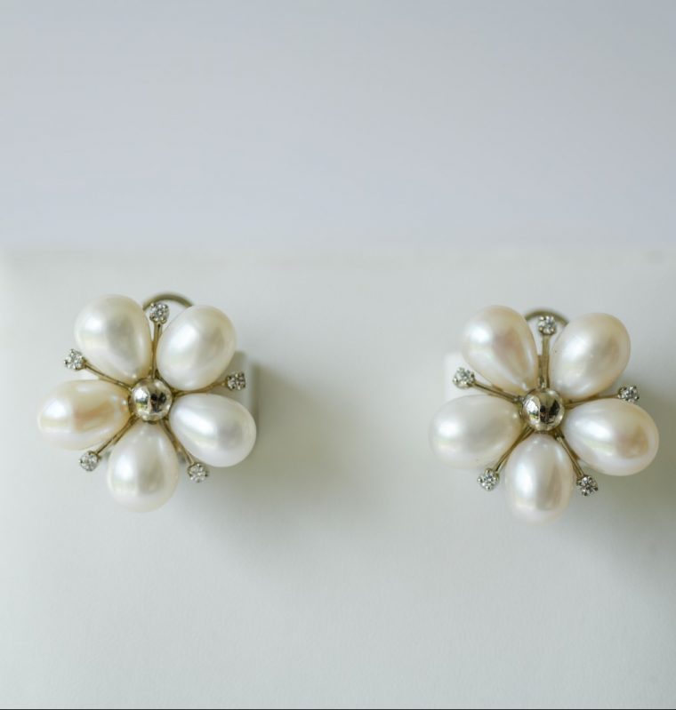 White Champa Earrings - Image 3