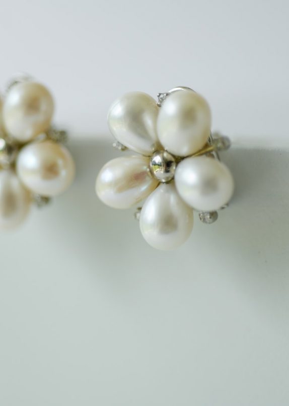 White Champa Earrings - Image 4