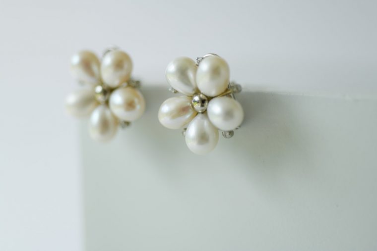 White Champa Earrings - Image 4