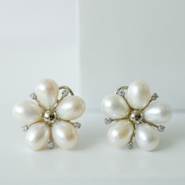White Champa Earrings White Champa Earrings