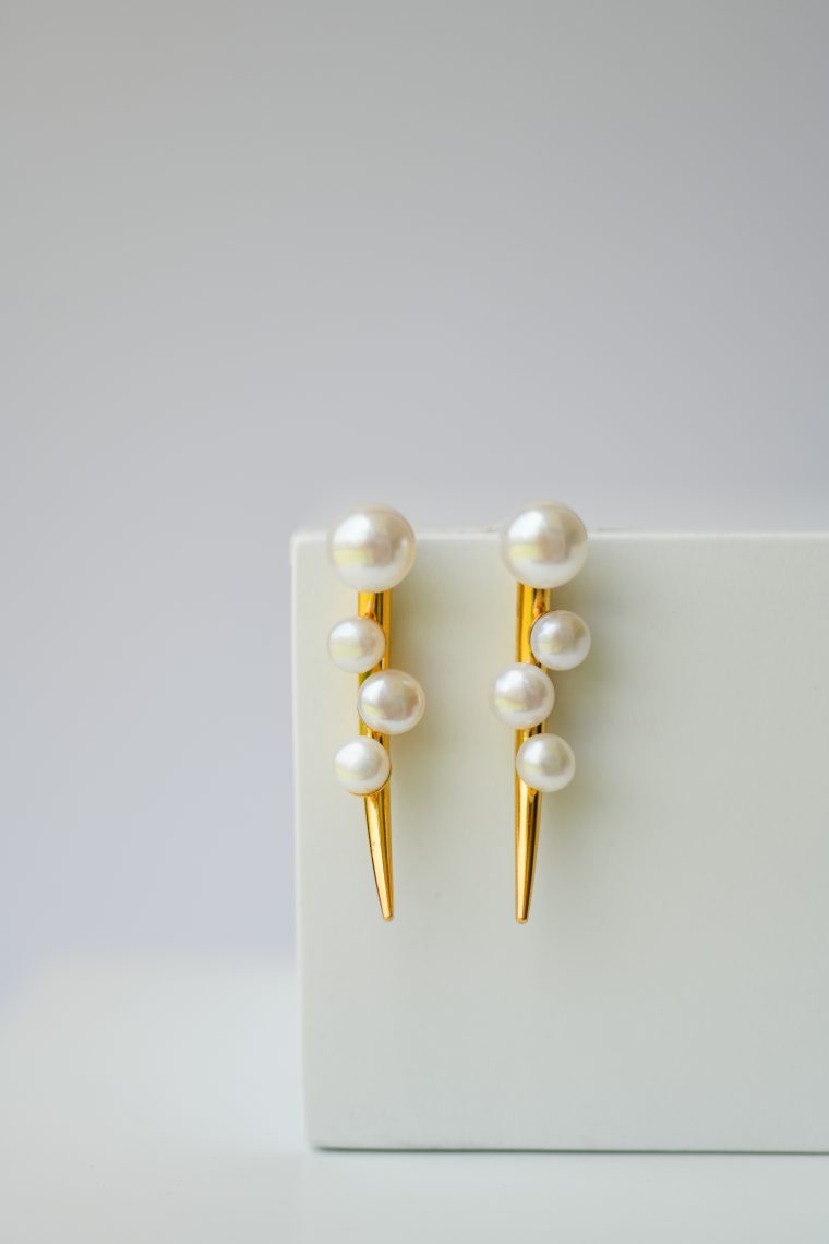 Pearl Spike Earrings