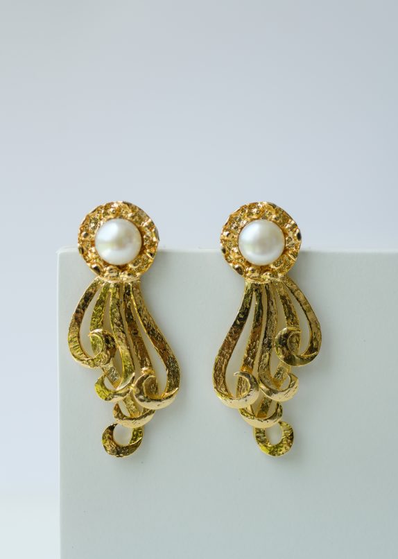 Gilded Molten Tail Earrings