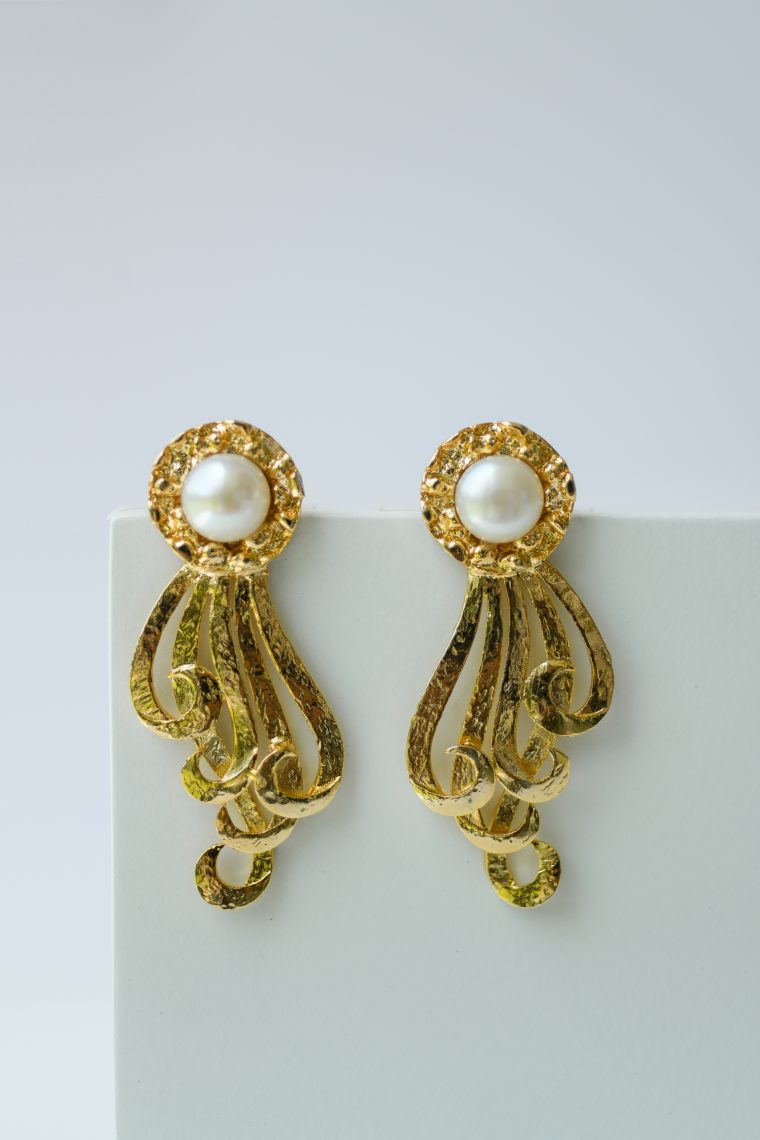 Gilded Molten Tail Earrings