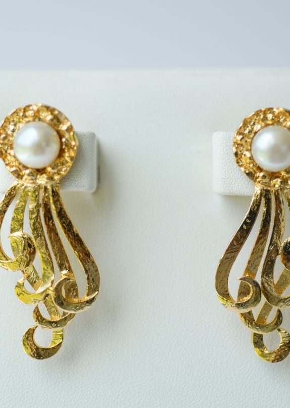 Gilded Molten Tail Earrings - Image 3
