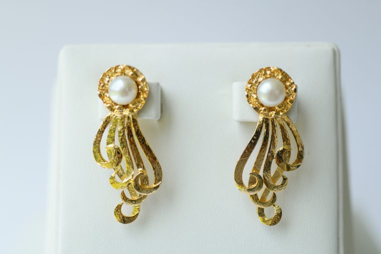 Gilded Molten Tail Earrings - Image 3