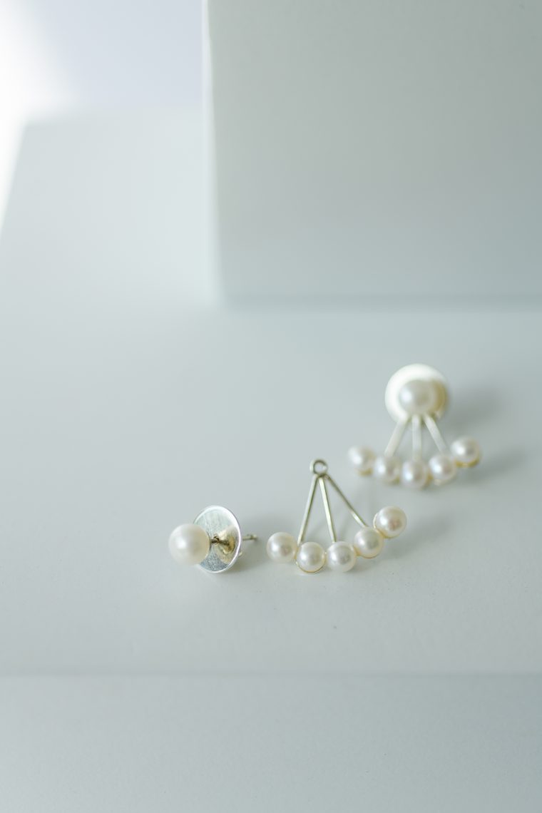 Pearl Fan Earrings - Image 3