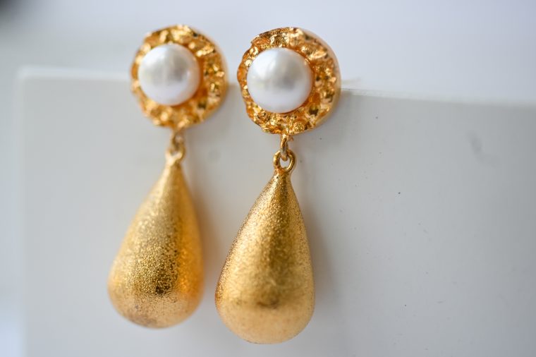 Gilded Molten Drop Earrings - Image 3