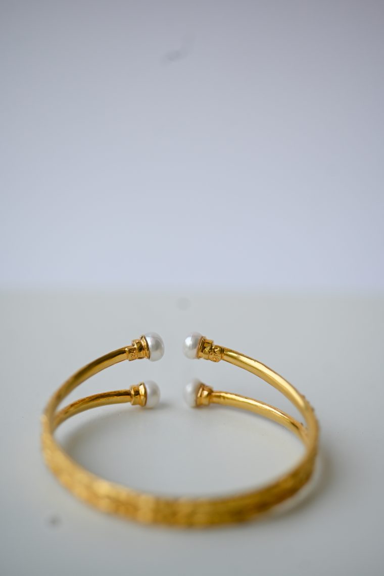 Gilded Molten Double Bangle - Image 4