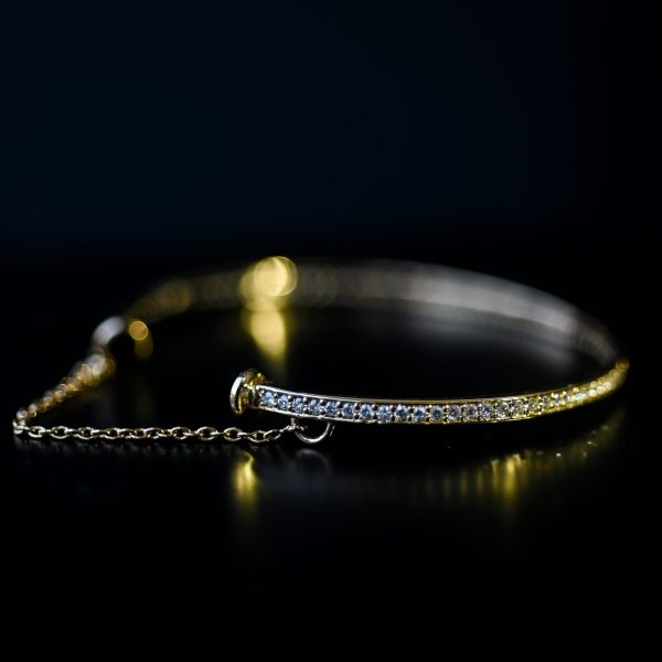 Elliptical Diamond Bangle Elliptical Diamond Bangle