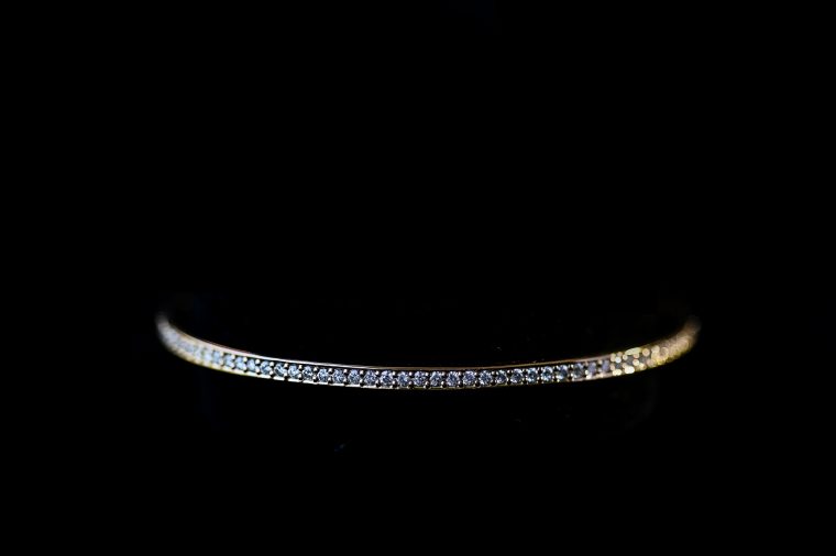 Elliptical Diamond Bangle - Image 3