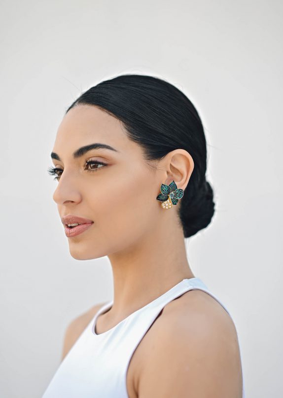 AZURE Orchid Earrings - Image 2