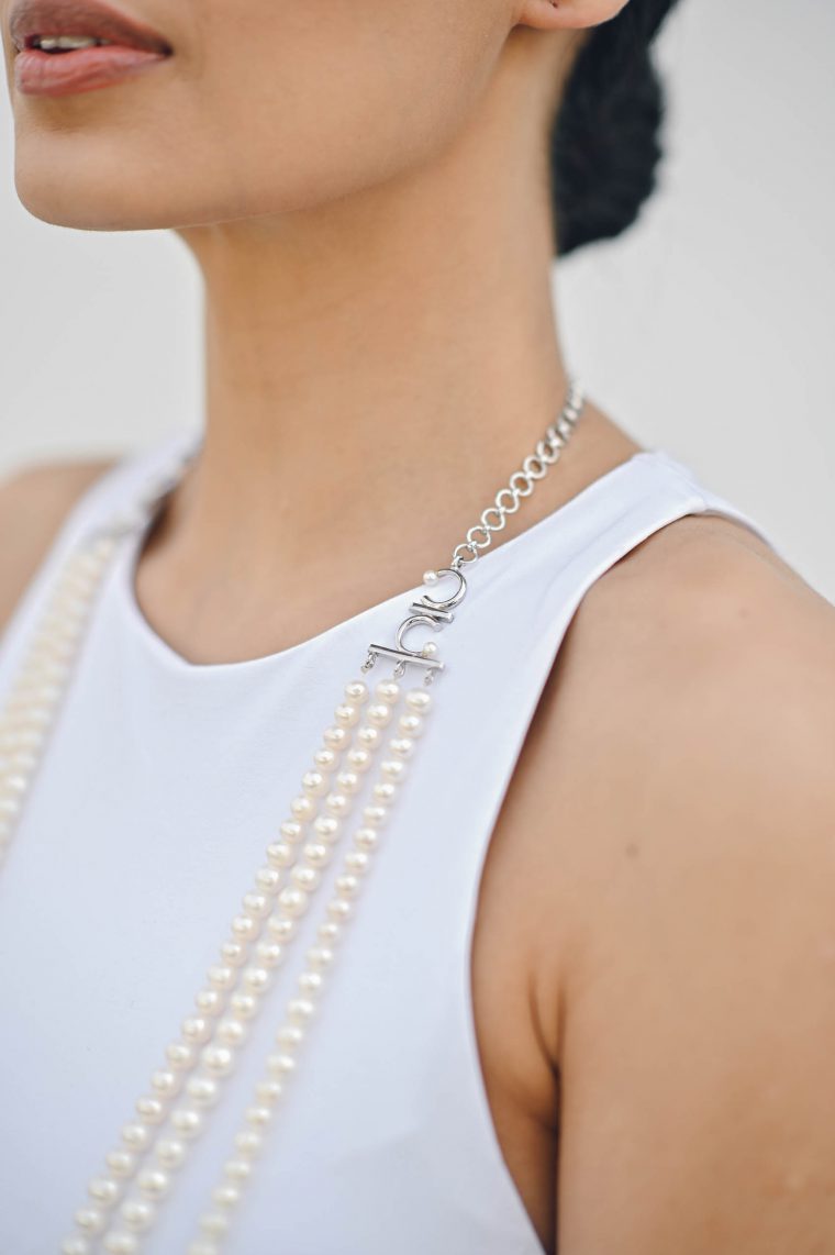 Layered Pearl Necklace - Image 3