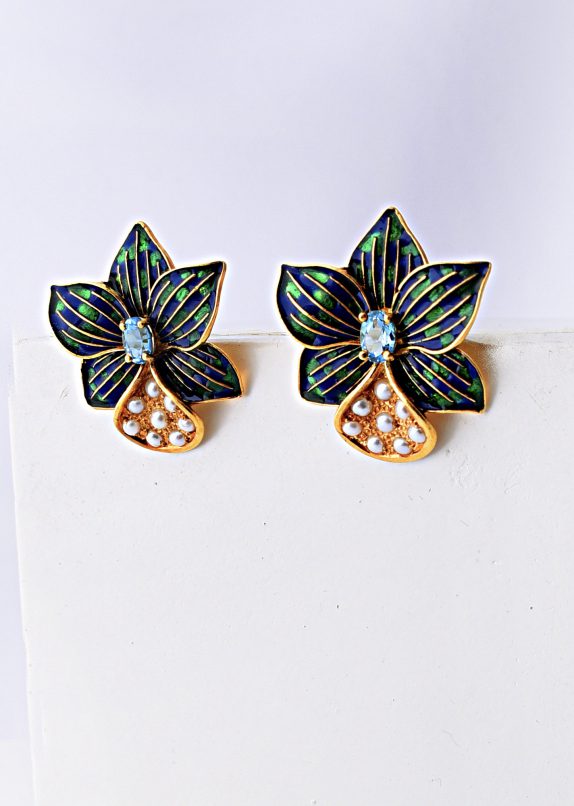 AZURE Orchid Earrings - Image 4