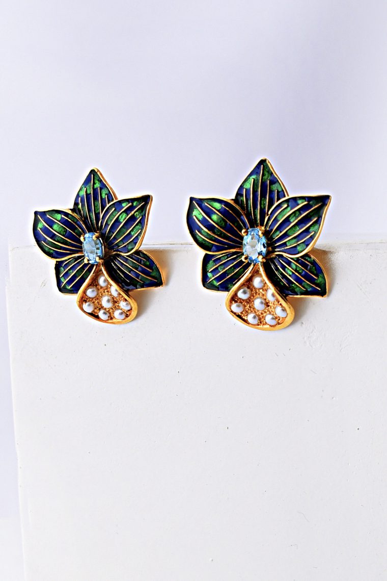 AZURE Orchid Earrings - Image 4