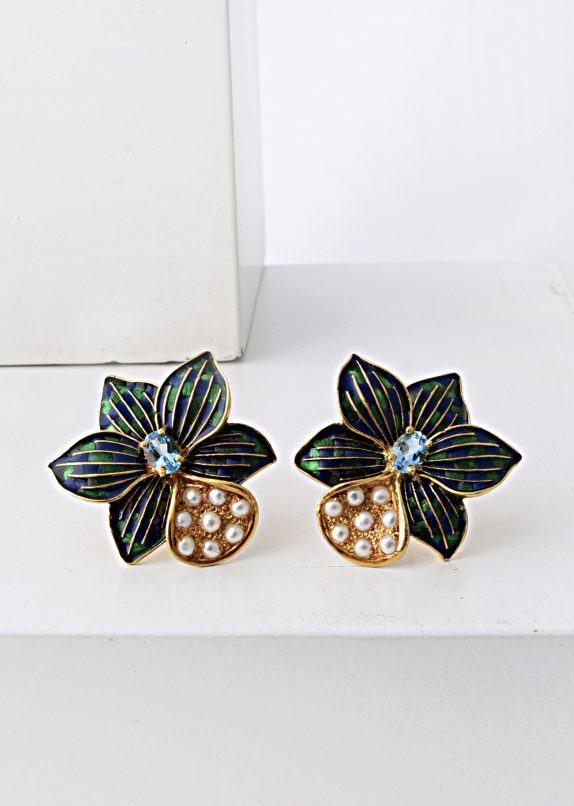 AZURE Orchid Earrings - Image 3