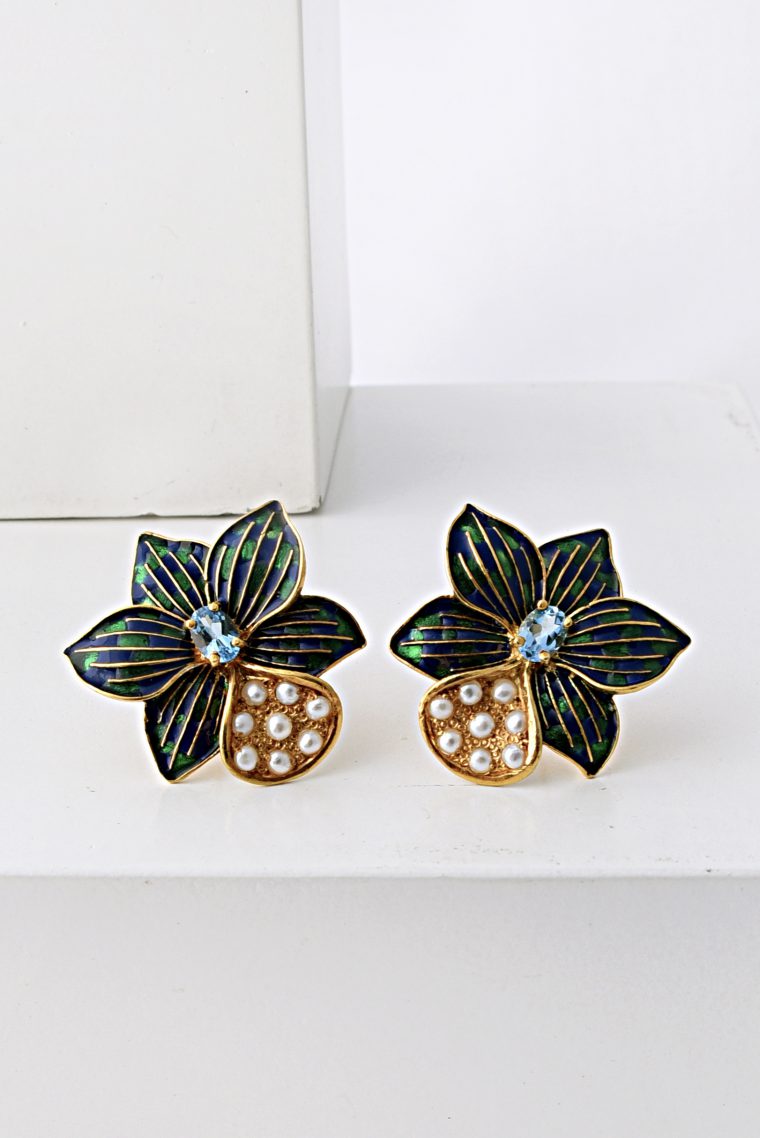 AZURE Orchid Earrings - Image 3