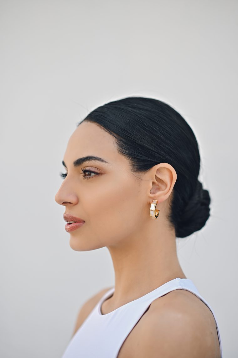 Mother of Pearl Hoops - Image 2