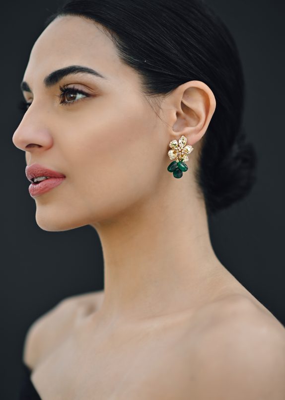 Emerald Azalea Earrings - Image 2