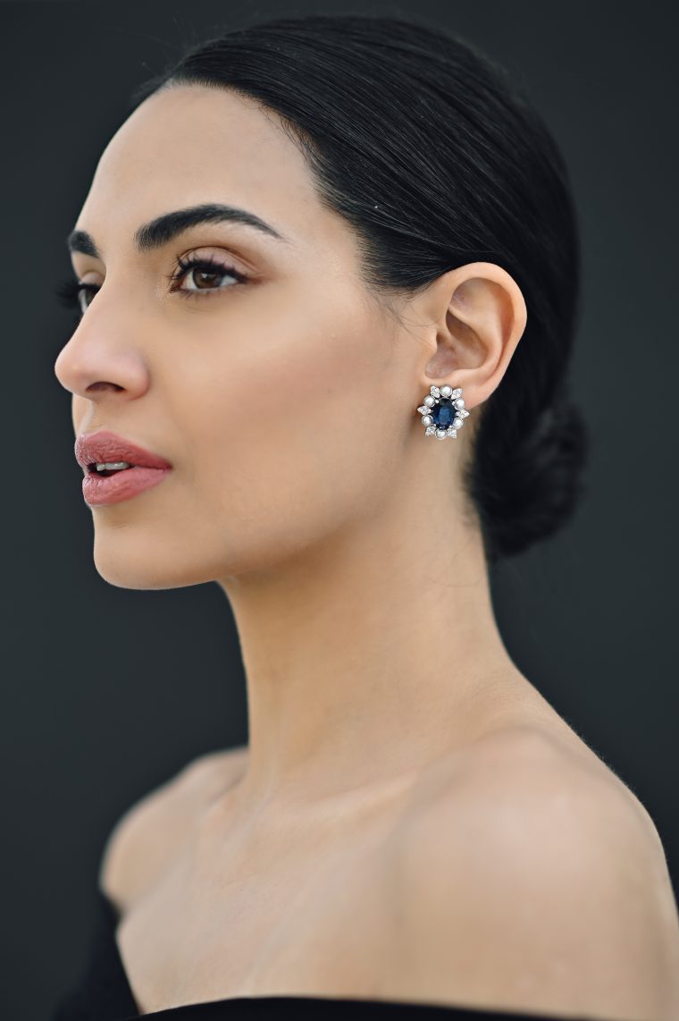 Azure Diamond Studs - Image 2