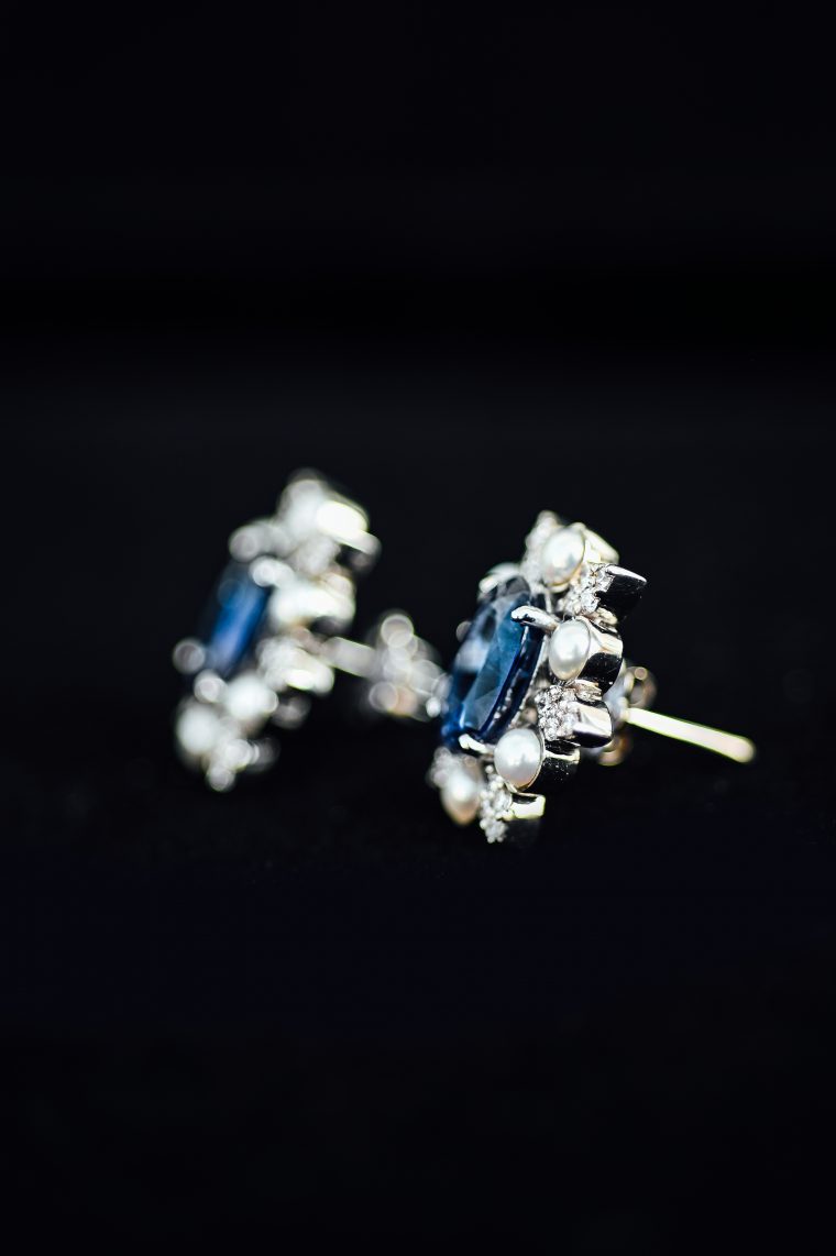 Azure Diamond Studs - Image 4