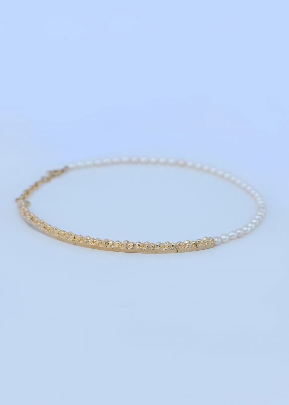 Gilded Molten Pearl Necklace - Image 4