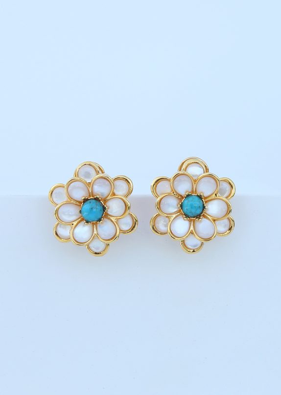 Mother of Pearl Climbing Rose Earrings