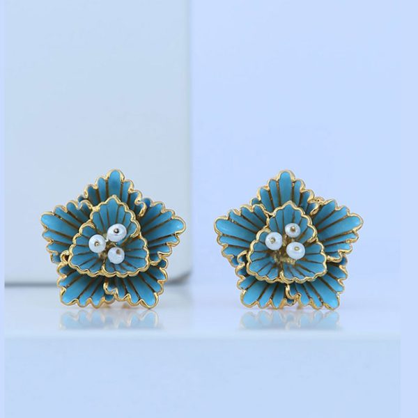 Blue Hibiscus Earrings Blue Hibiscus Earrings
