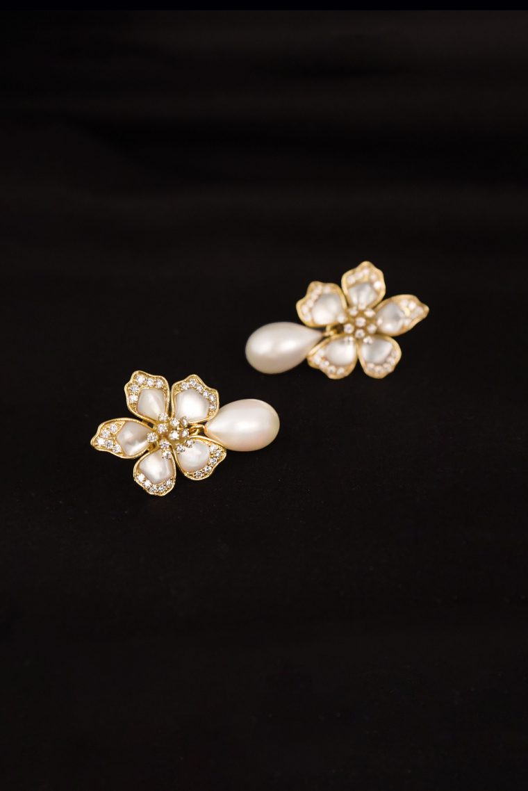 Pearl Azalea Earrings - Image 3