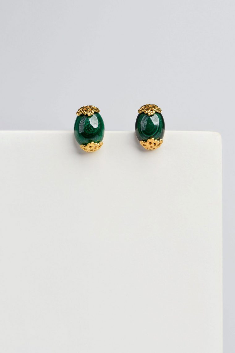 Malachite Maria Studs