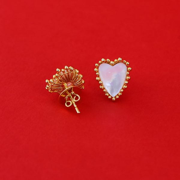 Pearl Heart Studs Pearl Heart Studs