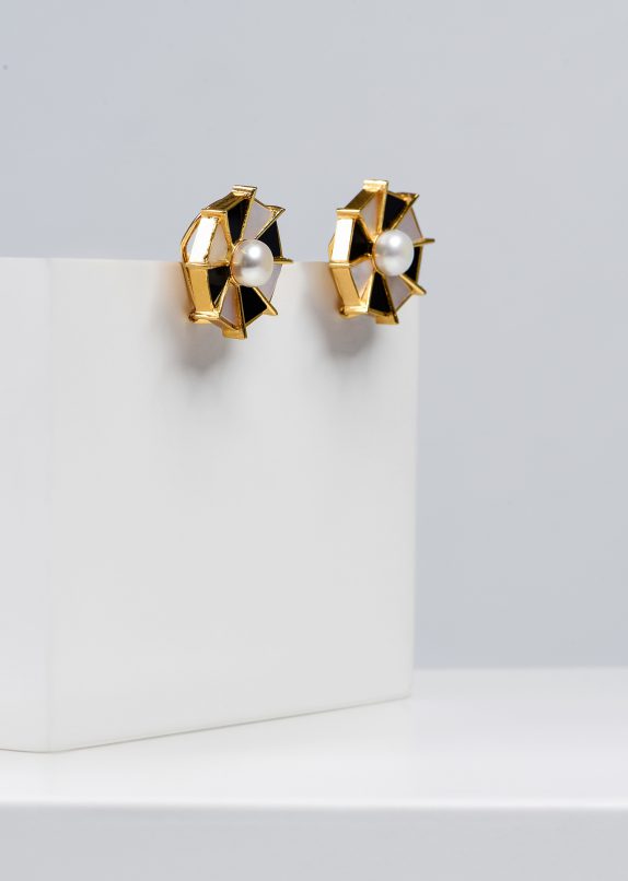 Black Onyx Matrix Earrings - Image 2