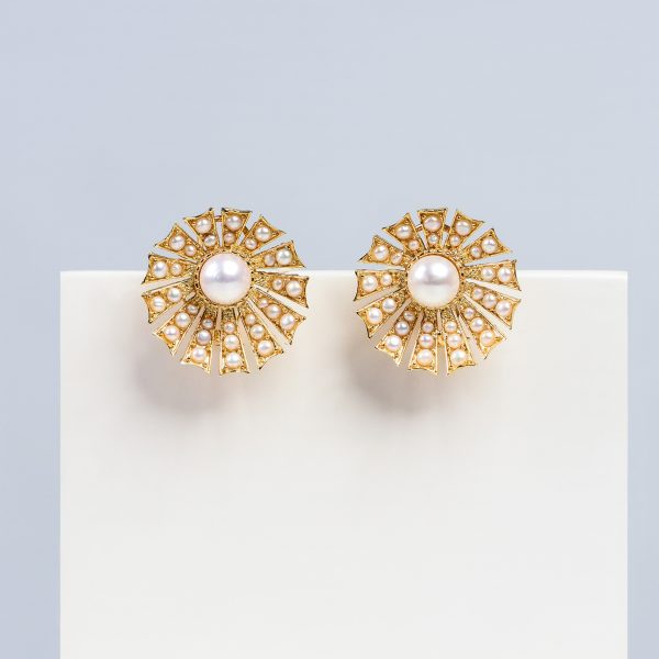 Pearl Oyster Earrings – Gold Plated Pearl Oyster Earrings – Gold Plated