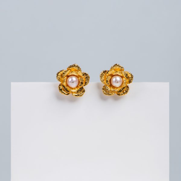 Begonia Earrings – Gold Plated Begonia Earrings – Gold Plated